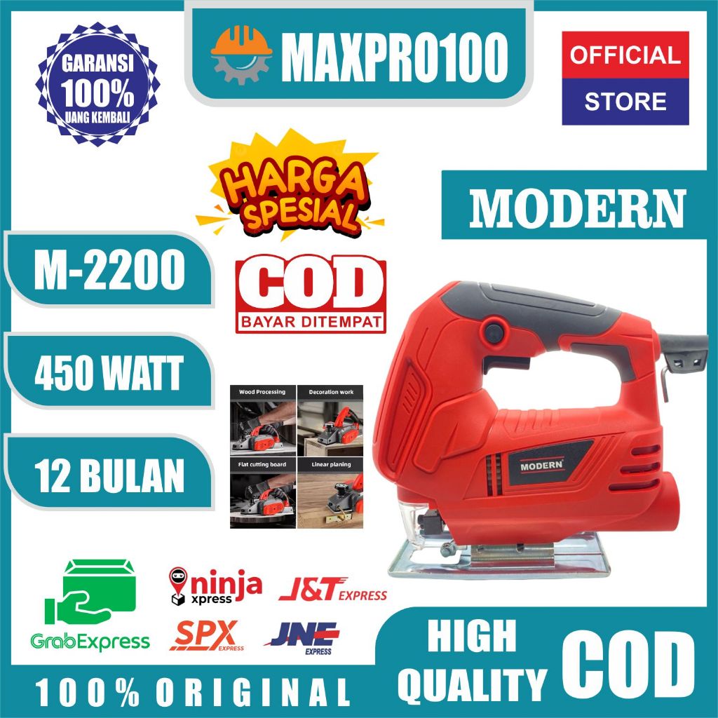 Mesin Jigsaw MODERN M-2200 Gergaji Listrik 450W - Alat Potong Kayu Besi Murah