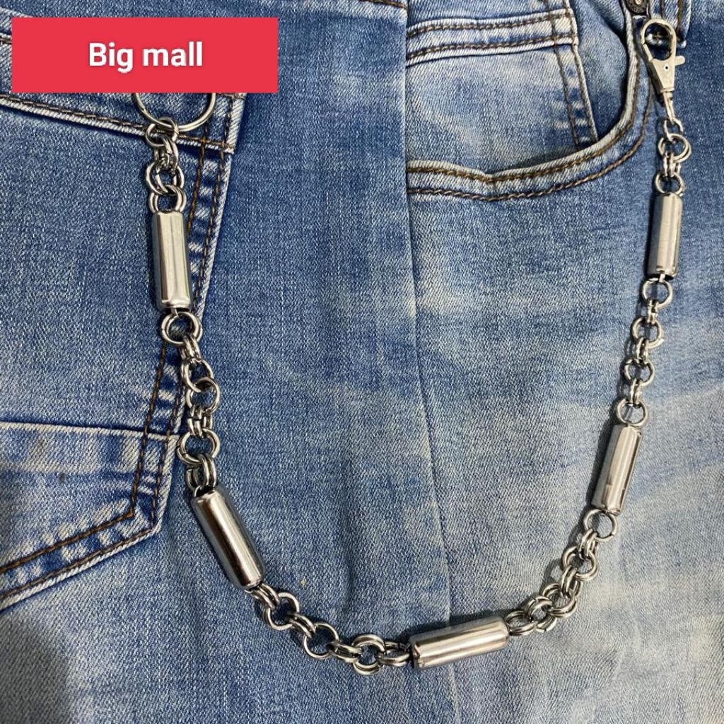 Rantai Dompet - Rantai Baja - Gantungan Celana Pria - Hiasan Celana Pria - Rantai Hip Hop Pengaman D