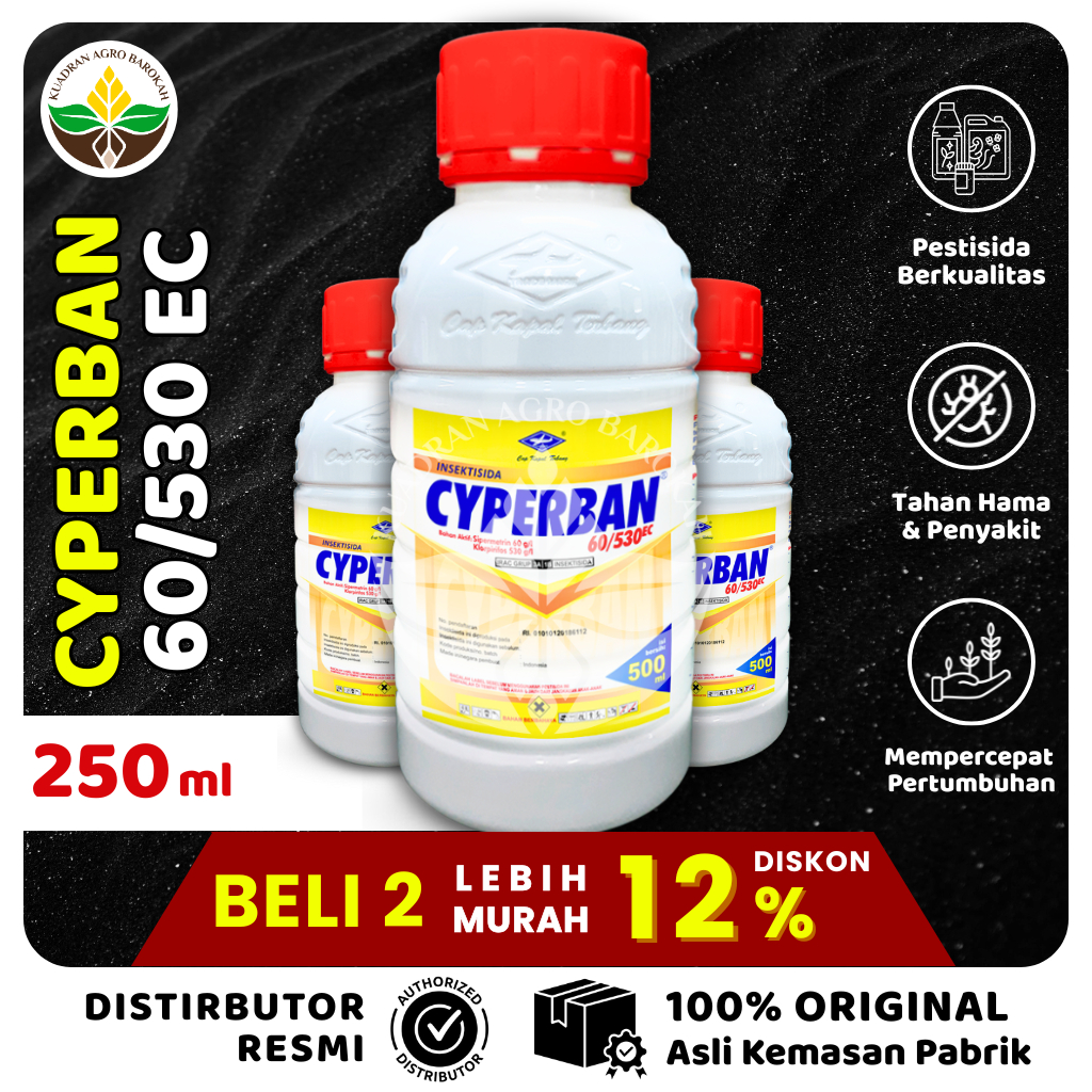 Insektisida CYPERBAN 60 530 EC 250 ml - Cap Kapal Terbang