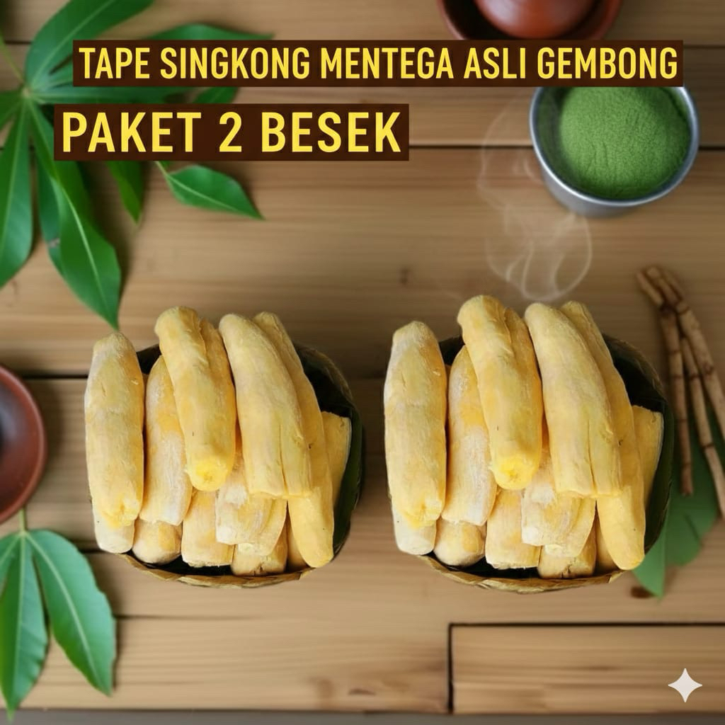 paket 2 Tape singkong Gembong pati  manis legit