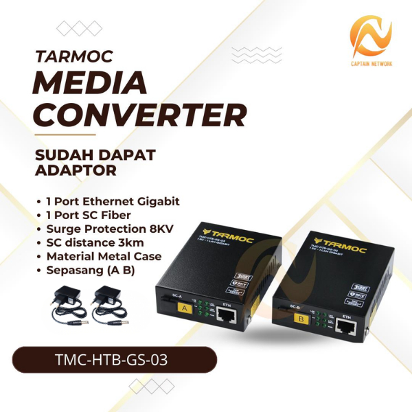 Tarmoc Media Converter HTB GS03 Gigabit | TMC-HTB-GS-03 ( Bukan HTB Netlink )