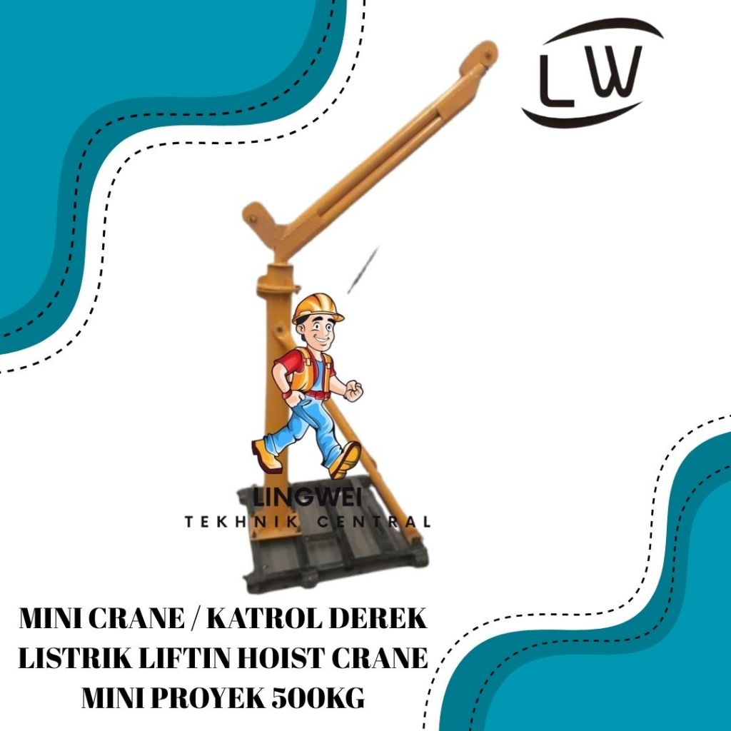 MINI CRANE / KATROL DEREK LISTRIK LIFTIN HOIST CRANE MINI PROYEK 500KG