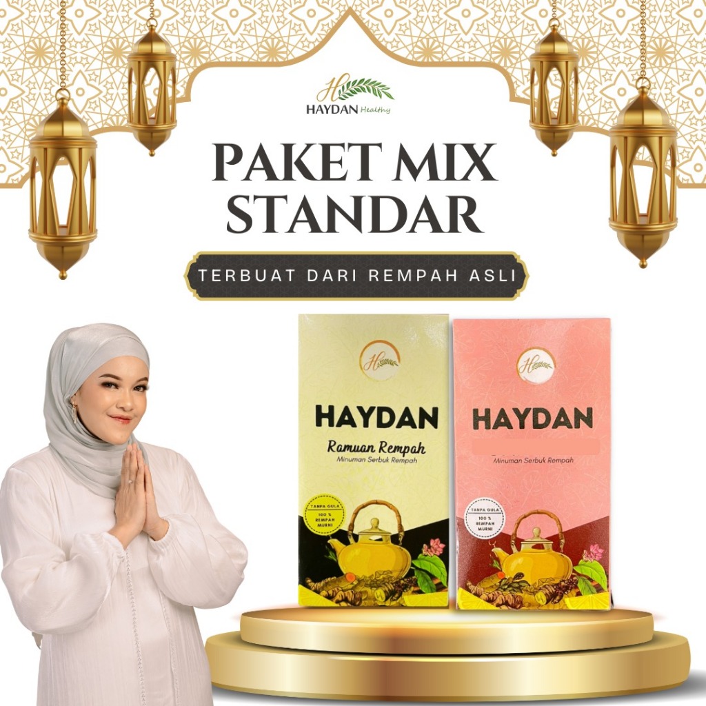HAYDAN PAKET DOUBLE| PAKET MIX | DIET| PROMIL| HAID LANCAR| KEPUTIHAN| MINUMAN HERBAL