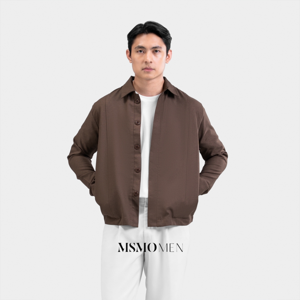 MSMO Men Piers Jacket / Jaket Pria / Outer Pria Jacket / Jaket Coklat / Brown Jacket