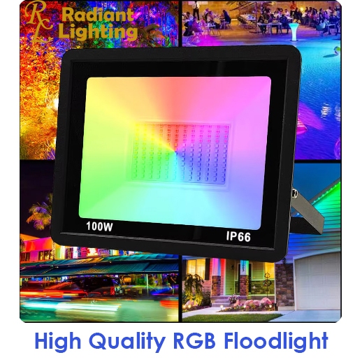Lampu Sorot RGB Outdoor Floodlight LED Tembak Warna Warni