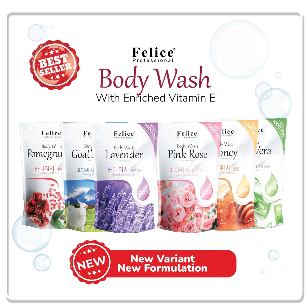 Felice body wash 1000ml / shower cream / sabun mandi