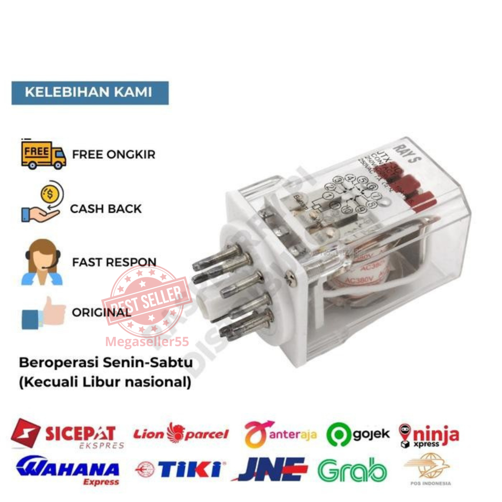 Rays General Purpose Power Relay Jtx-3C 2P (3No 3Nc) 10A