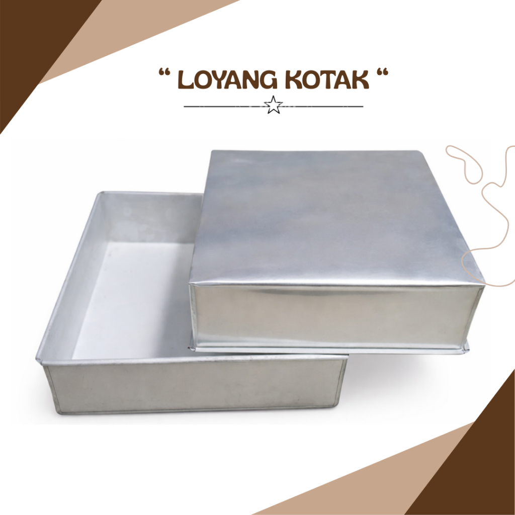 Alumunium Loyang Bolu Kotak Loyang Kue Bolu Kotak Loyang Kue Kotak Anti Lengket