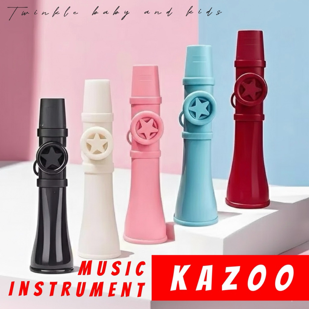 ALAT MUSIK KAZOO FLUTE TIUP INSTRUMENT MUSIC PORTABLE HARMONICA HARMONIKA TROMPET TEROMPET SERULING 