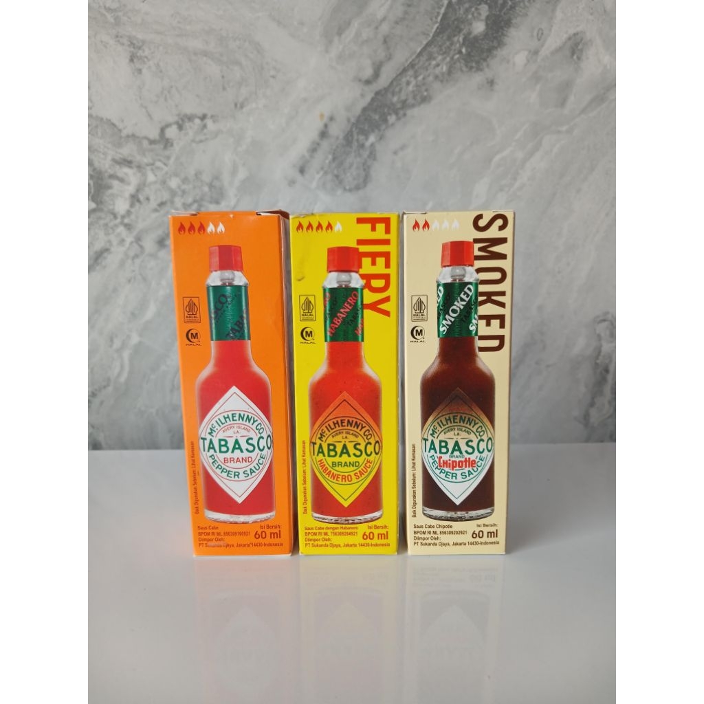 TABASCO Saus Pedas 60ml ( Chipotle / Red Pepper / Habanero )
