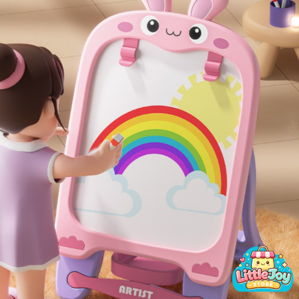 Mainan Edukatif Papan Tulis Magnetic Anak – Bisa Gambar & Belajar, Bonus Spidol + 10 Kapur Warna