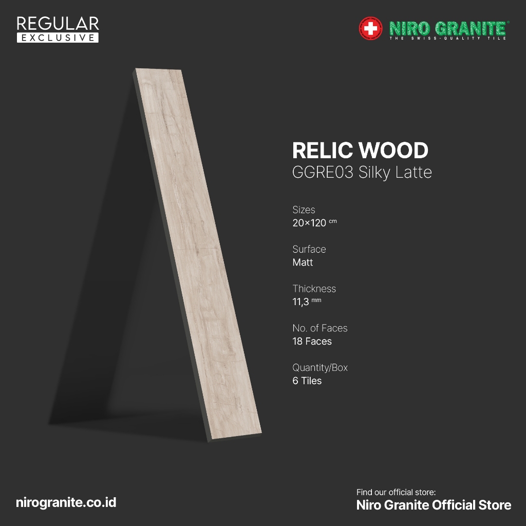 NIRO GRANITE 1st Grade - Relic Wood GGRE03 - Matt - 20 x 120