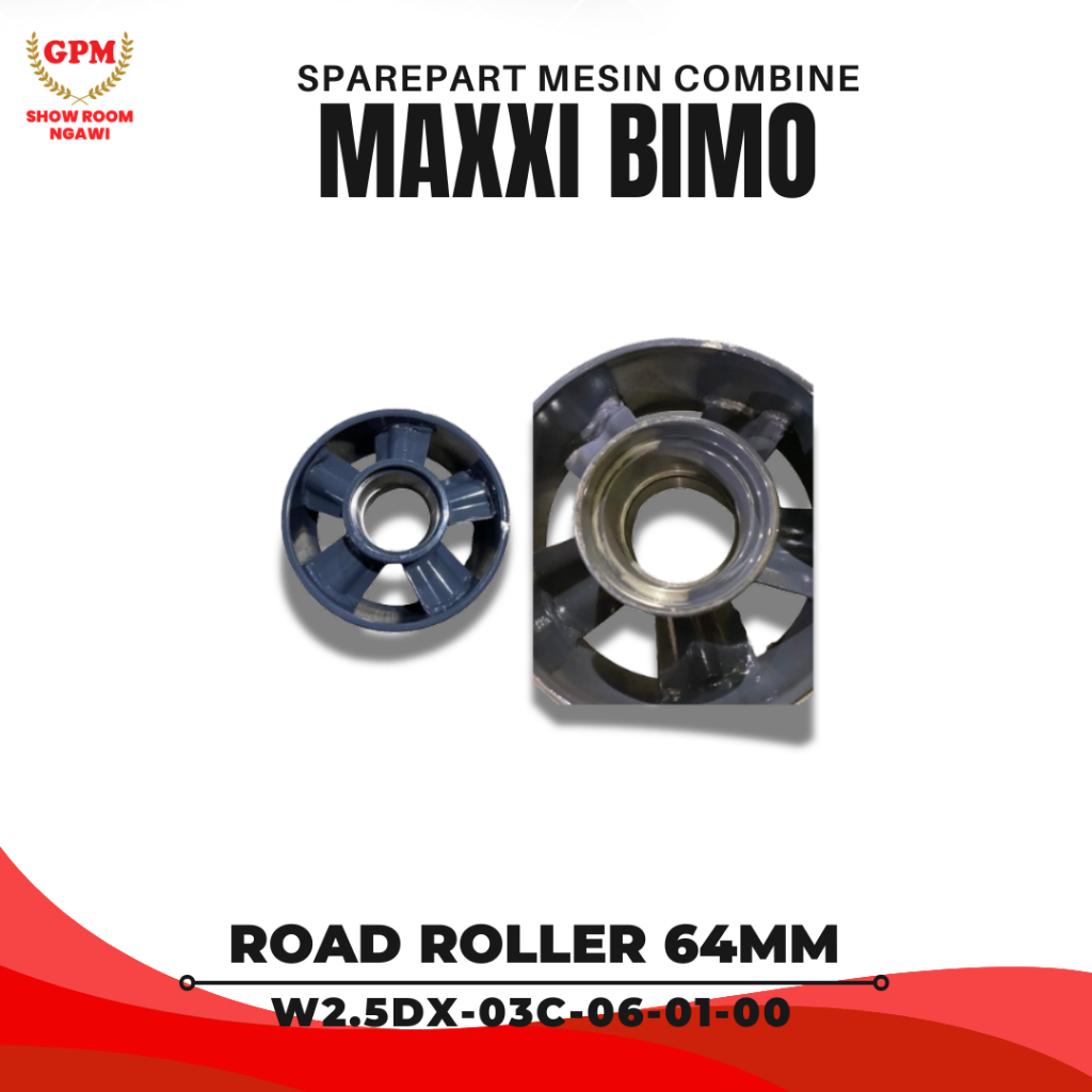 Sparepart Suku Cadang Road Roller 64 mm W2.5DX-03C-06-01-00 untuk Mesin Panen Padi Combine Harvester
