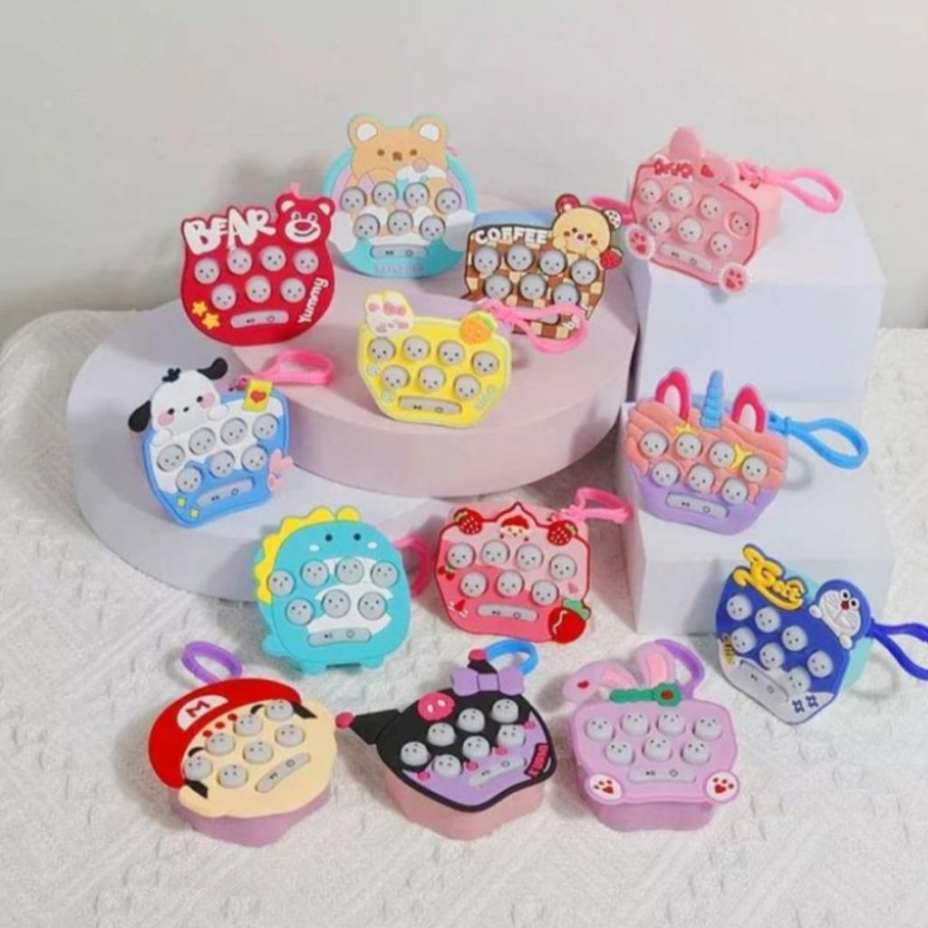 POT IT ELEKTRIK LED. GANTUNGAN 2 IN 1 – Bag Charm Pop it. mainan ketangkasan