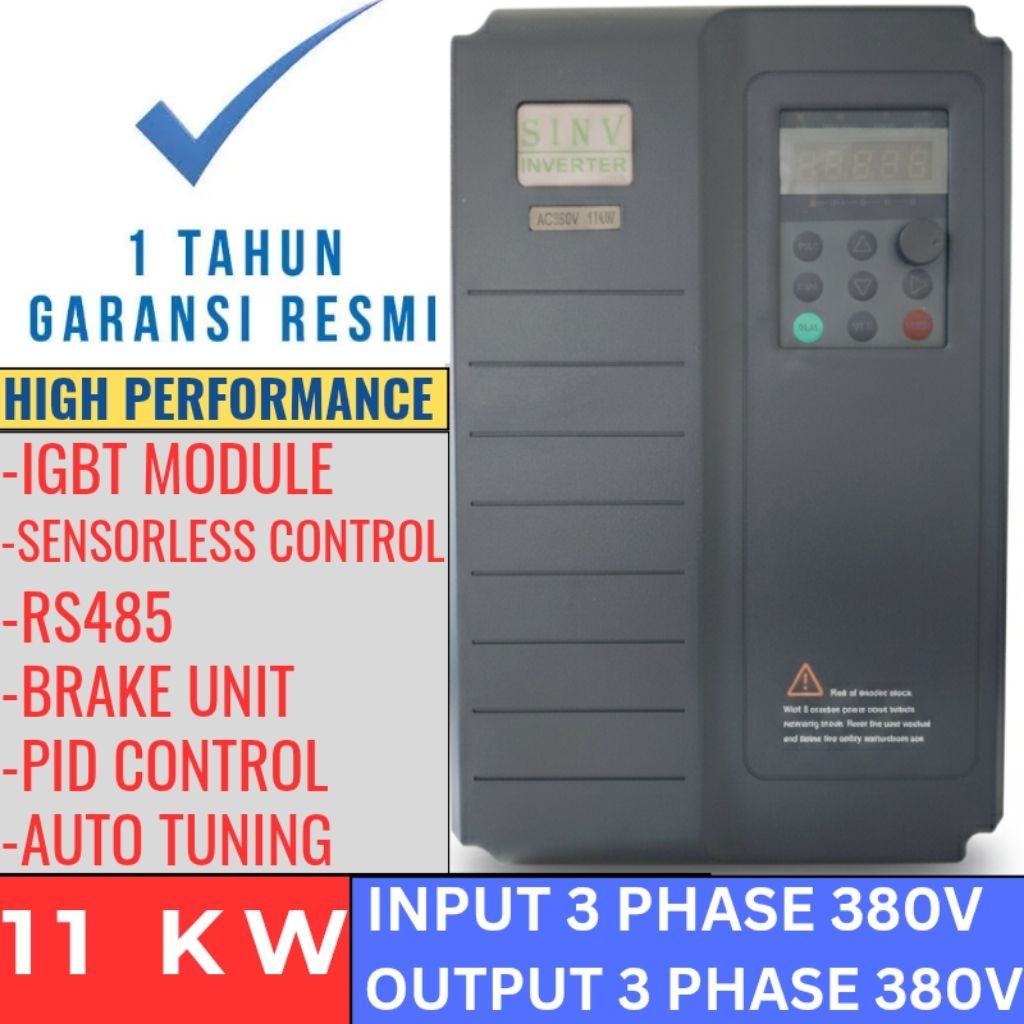 Inverter Motor 11KW 15HP 380V 3Phase Inverter 15 HP 11 KW VFD Inverter SINV 7000 HIGH PERFORMANCE