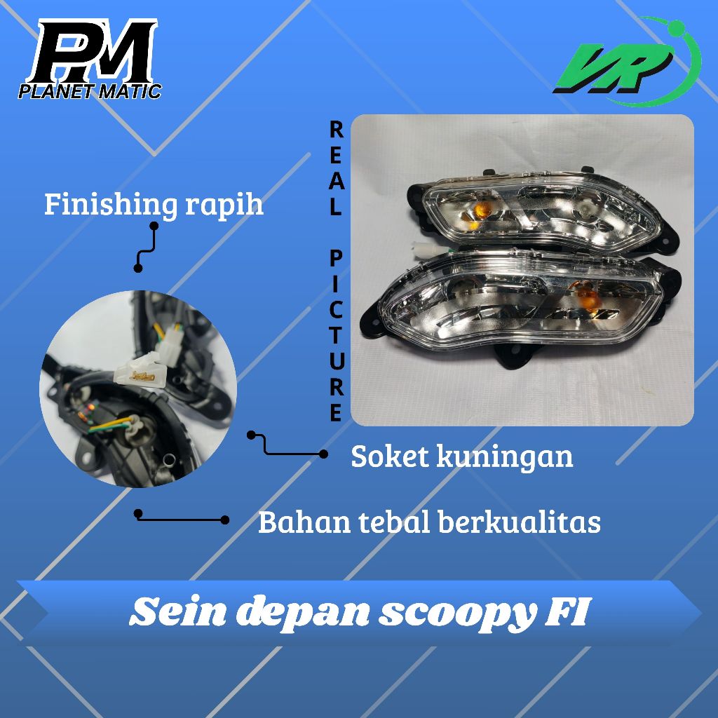 VR lampu sein depan sepeda motor scoopy FI tahun 2014-2016