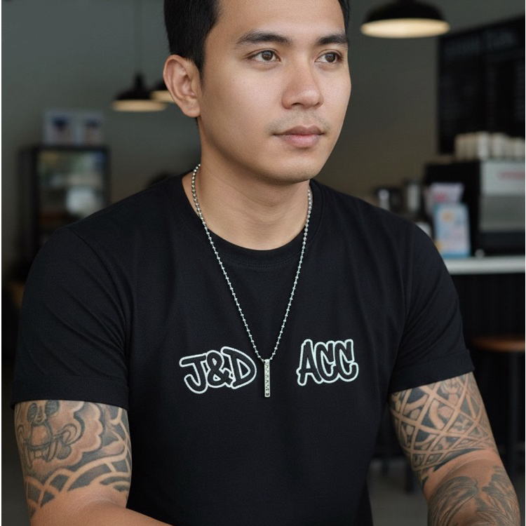 Kalung monel balok Kalung Liontin balok Kalung Pria Wanita Kalung kotak