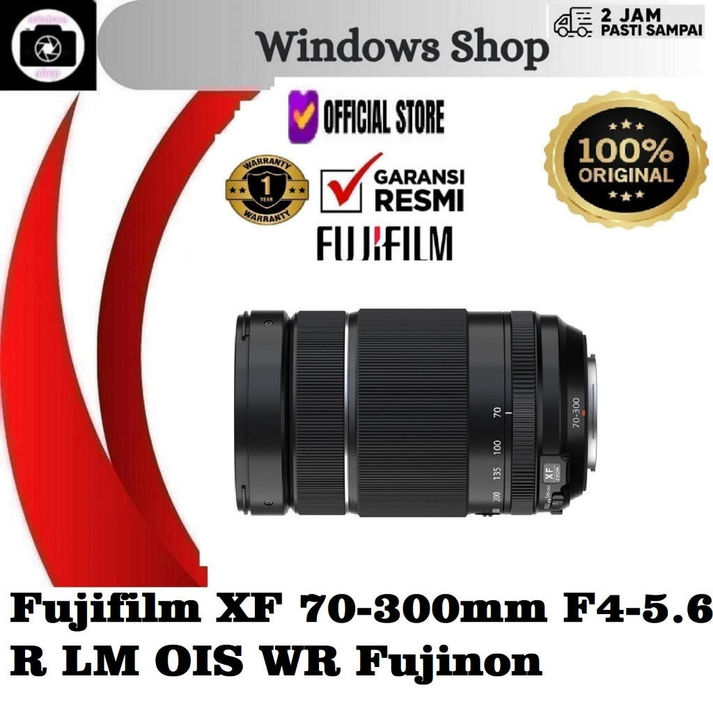 Fujifilm XF 70-300mm F4-5.6 R LM OIS WR Fujinon XF70-300mm Garansi Resmi