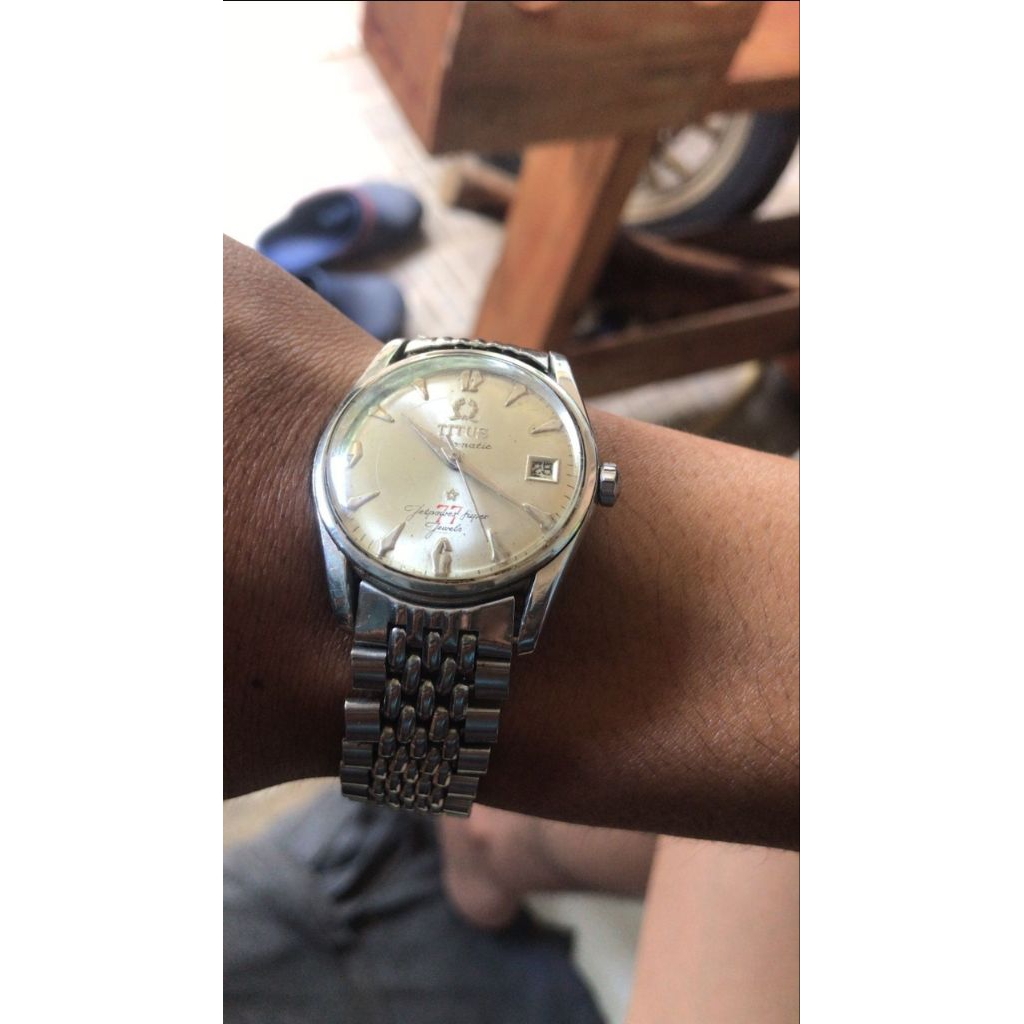 JAM TANGAN TITUS 77 JEWELS AUTOMATIC RARE