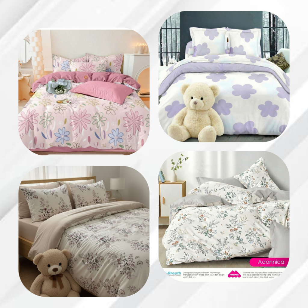 Set Sprei Aesthetic Ukuran 90x200 120x200 160x200 180x200 200x200
