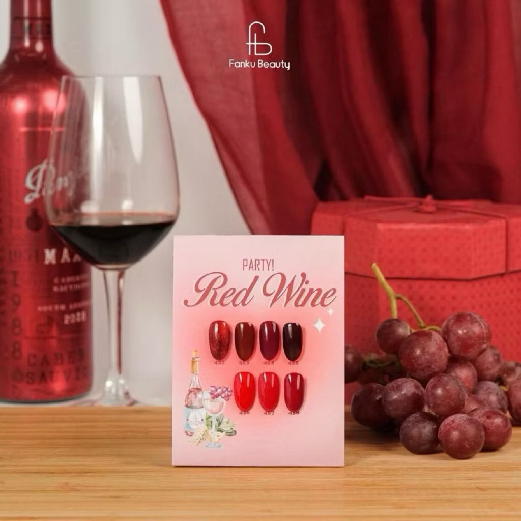 Party Gel Merah Wine Series Party Kutek Gel Halal
