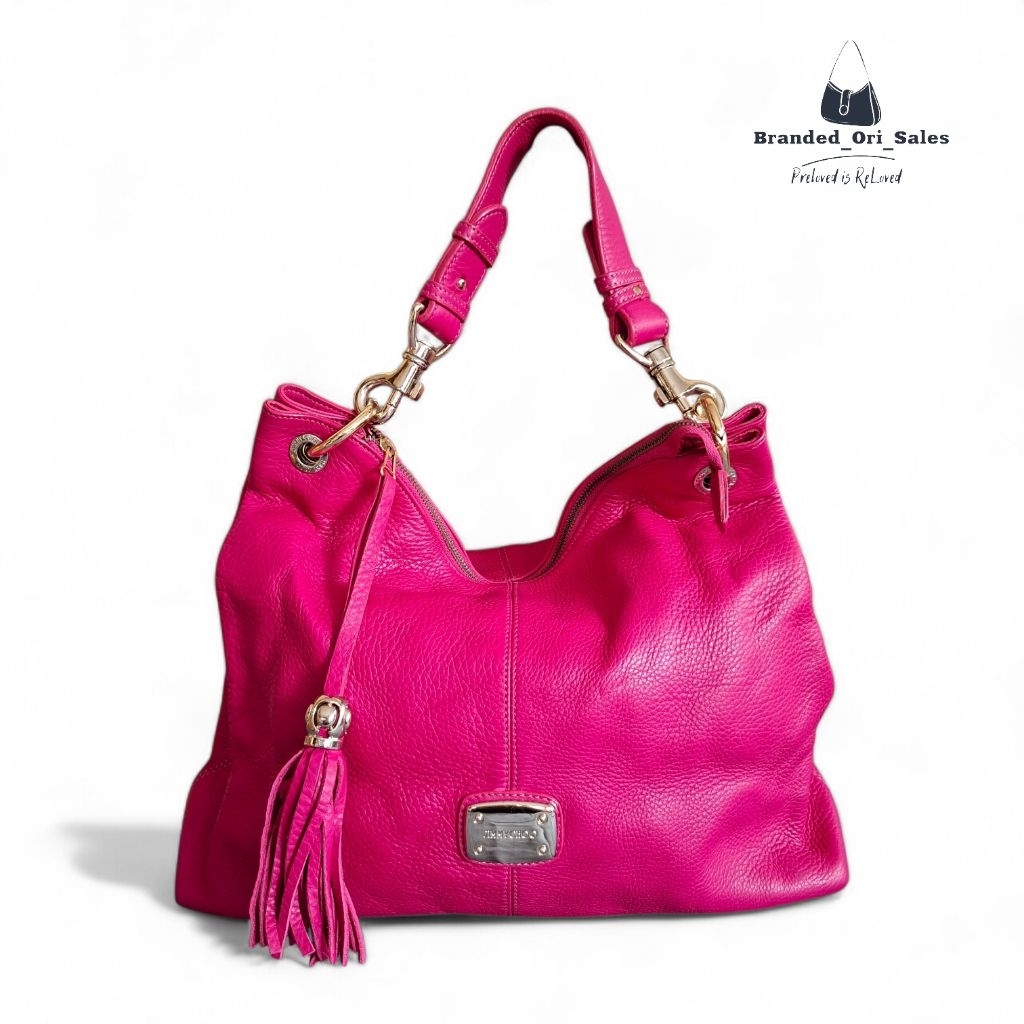 TAS WANITA JIMMY CHOO FUSIA HOBO BAG