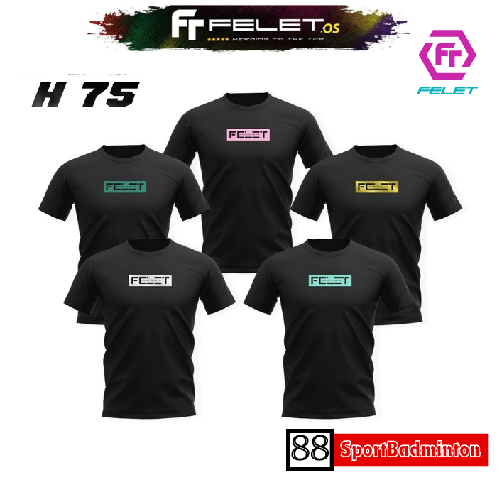 Felet H75 PLAIN Badminton Shirt - Kaos Badminton Original Felet