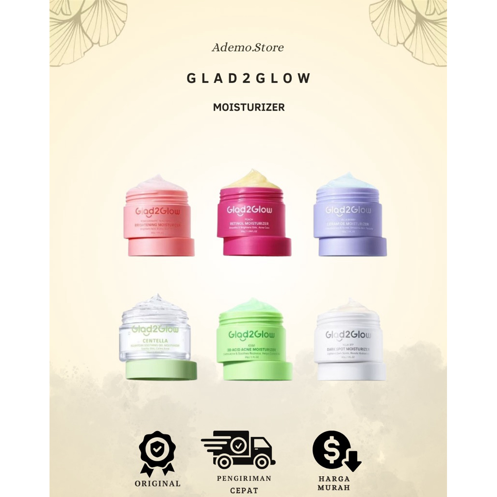 Glad2Glow Pomegranate Moisturizer | Glad2Glow Blueberry Moisturizer | Glad2Glow Peach Retinol Moistu