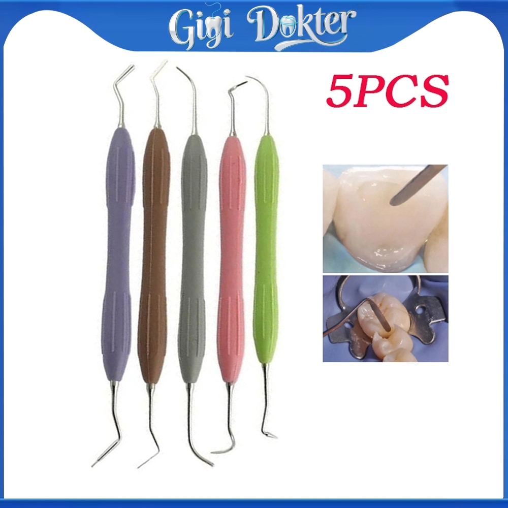 5pcs/set Dental Spatula /Composite Filling Instrument / Instrumen Plastis Teflon Set /Instrumen gigi