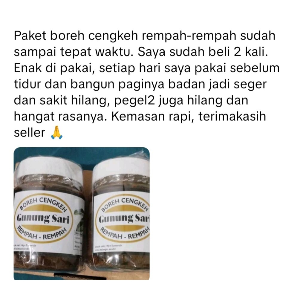 Boreh Cengkeh Gunung Sari Rempah