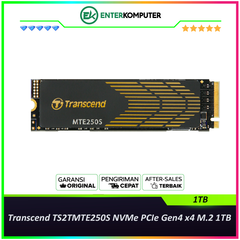 Transcend TS1TMTE250S NVMe PCIe Gen4 x4 M.2 1TB / SSD 1TB