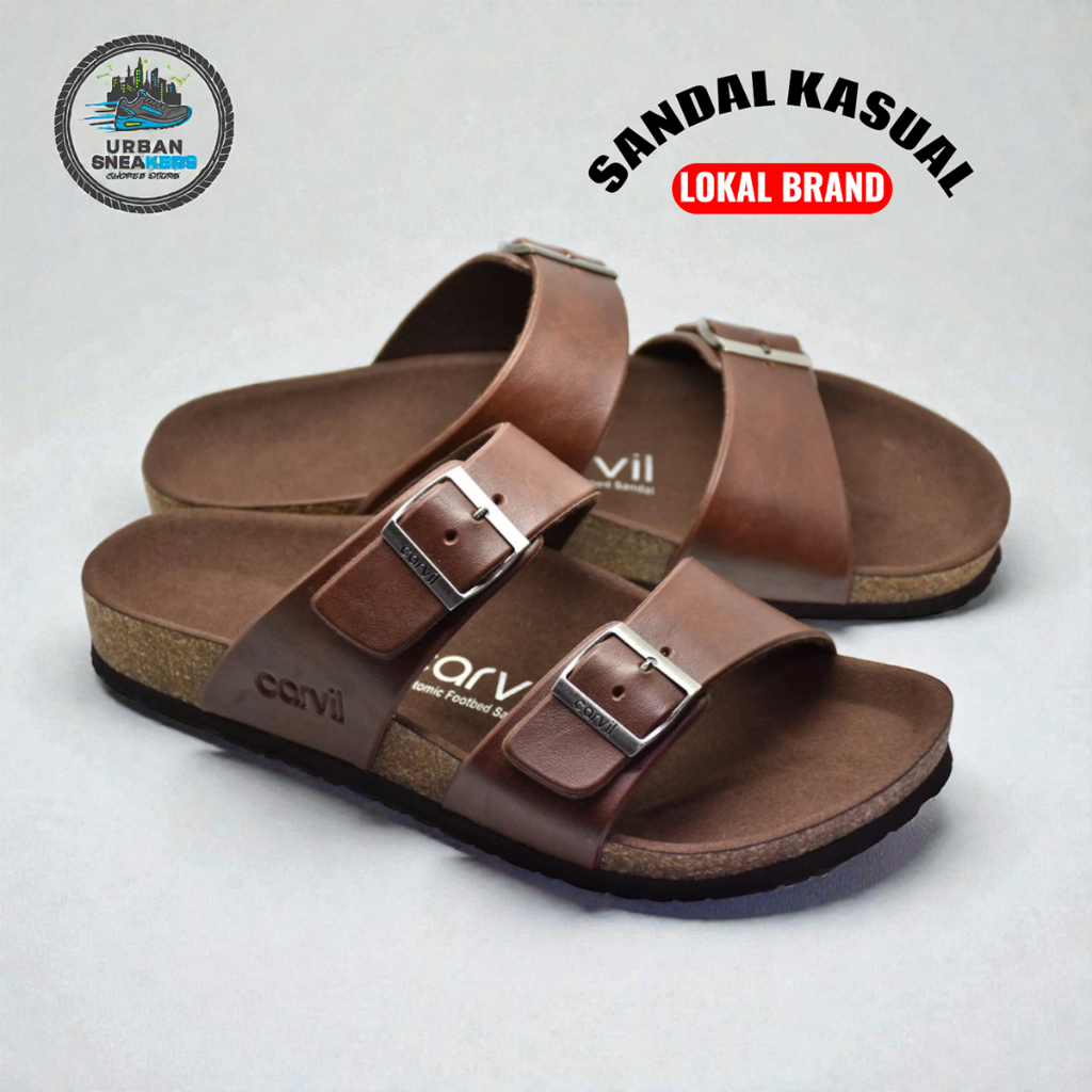 CARVIL Sandal Selop Pria Casual Karet Anti Slip
