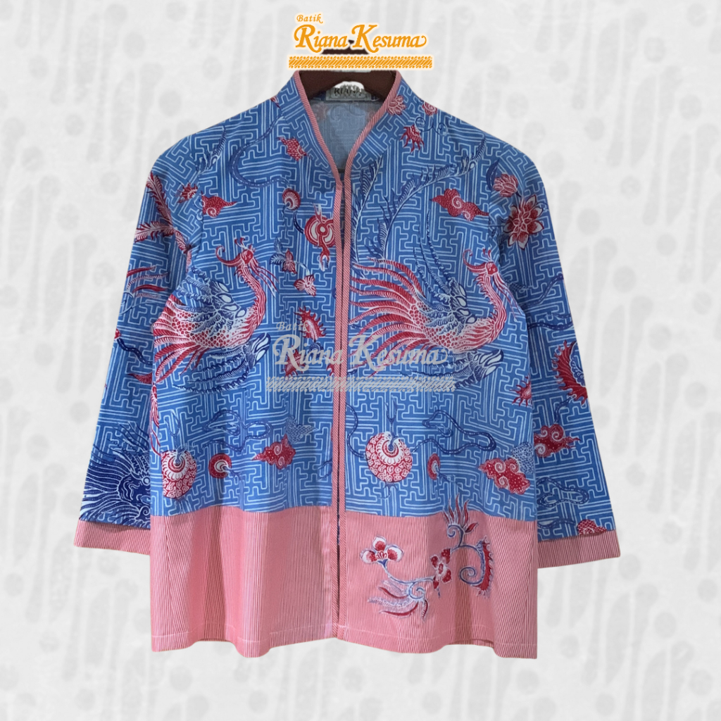 Batik Riana Kesuma - Atasan Kasual Wanita Blus Kerja Batik Tulis Katun