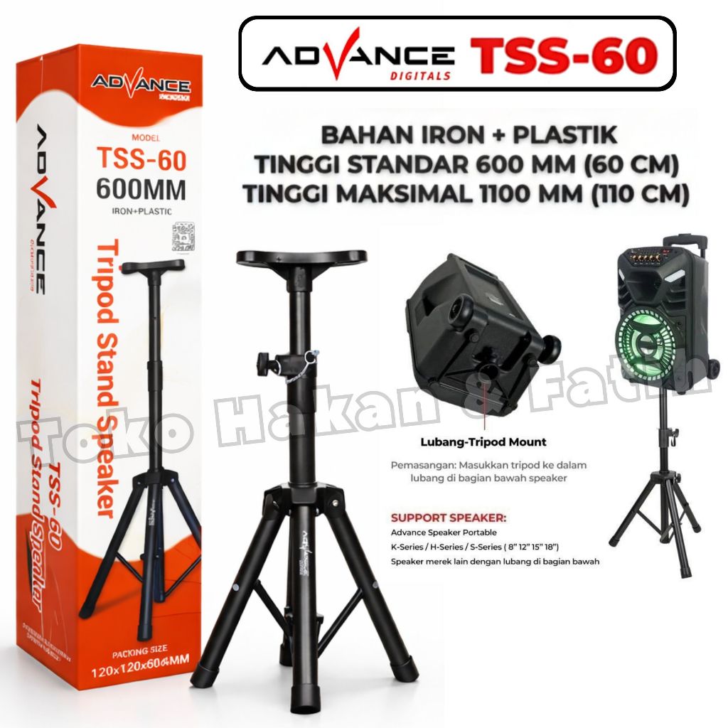 Promo~Stand Tripod Speaker | ADVANCE TSS-60 , Tripod untuk Speaker DJ dan Portable Sound System/SPEA
