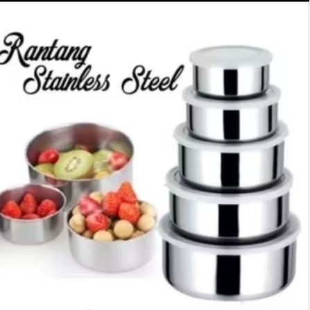 Rantang Stainless Isi 5 / Rangtang Susun Stainless / Rantang Stainless Tahan Panas