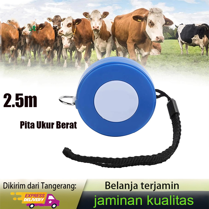 Meteran Sapi 250cm 1Ton Pita Ukur Ternak Ukur Lingkar Dada & Berat Badan Tahan Lama