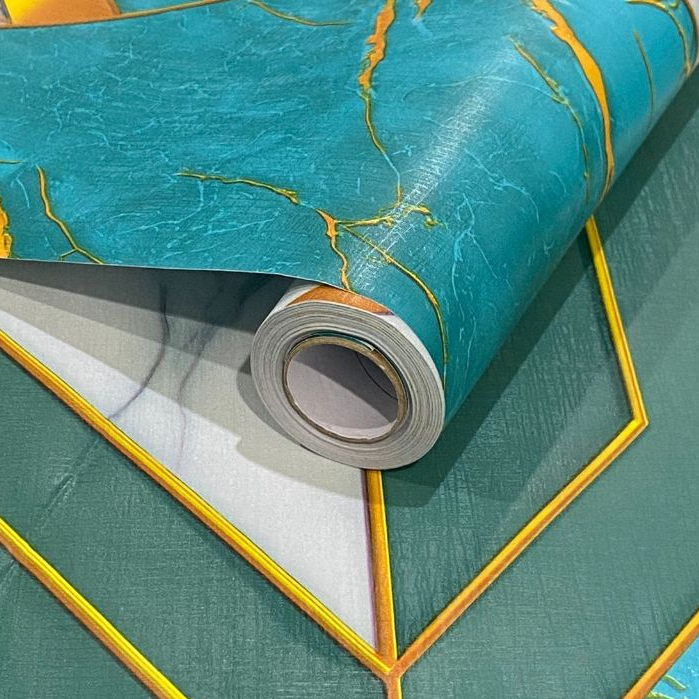 Wallpaper Stiker Dinding Bahan PVC Anti Air MARMER CHEVRON