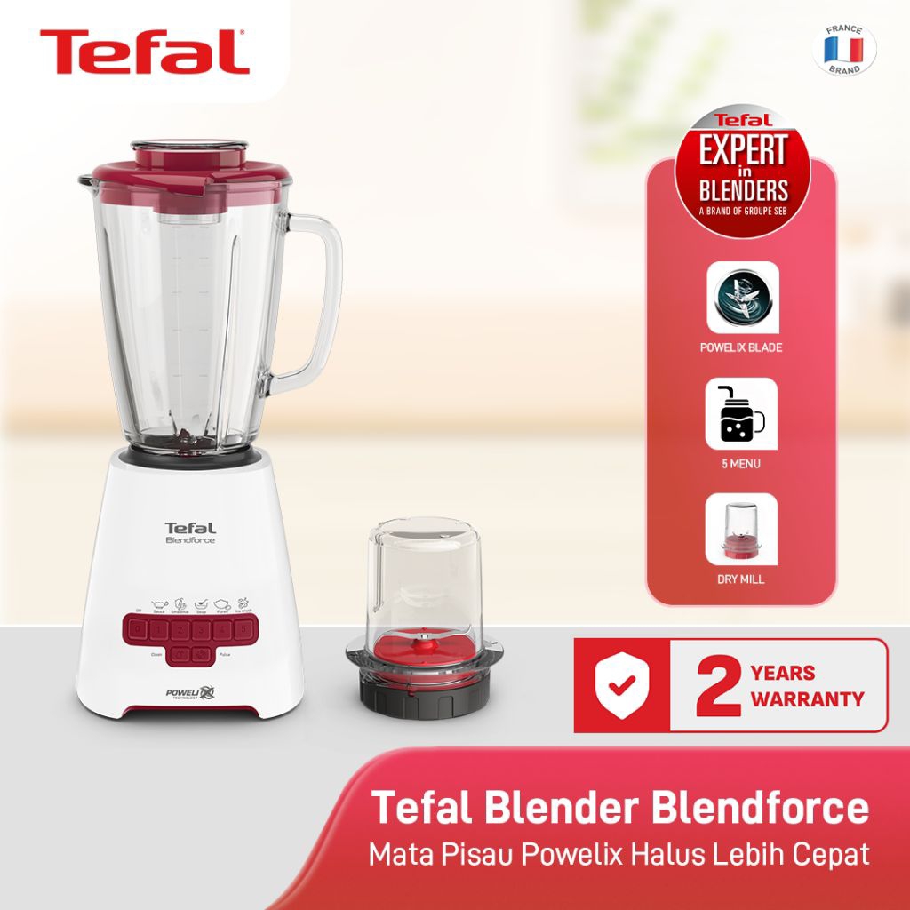 TEFAL Blendforce Piano BL477 Blender Plastik 2 Liter