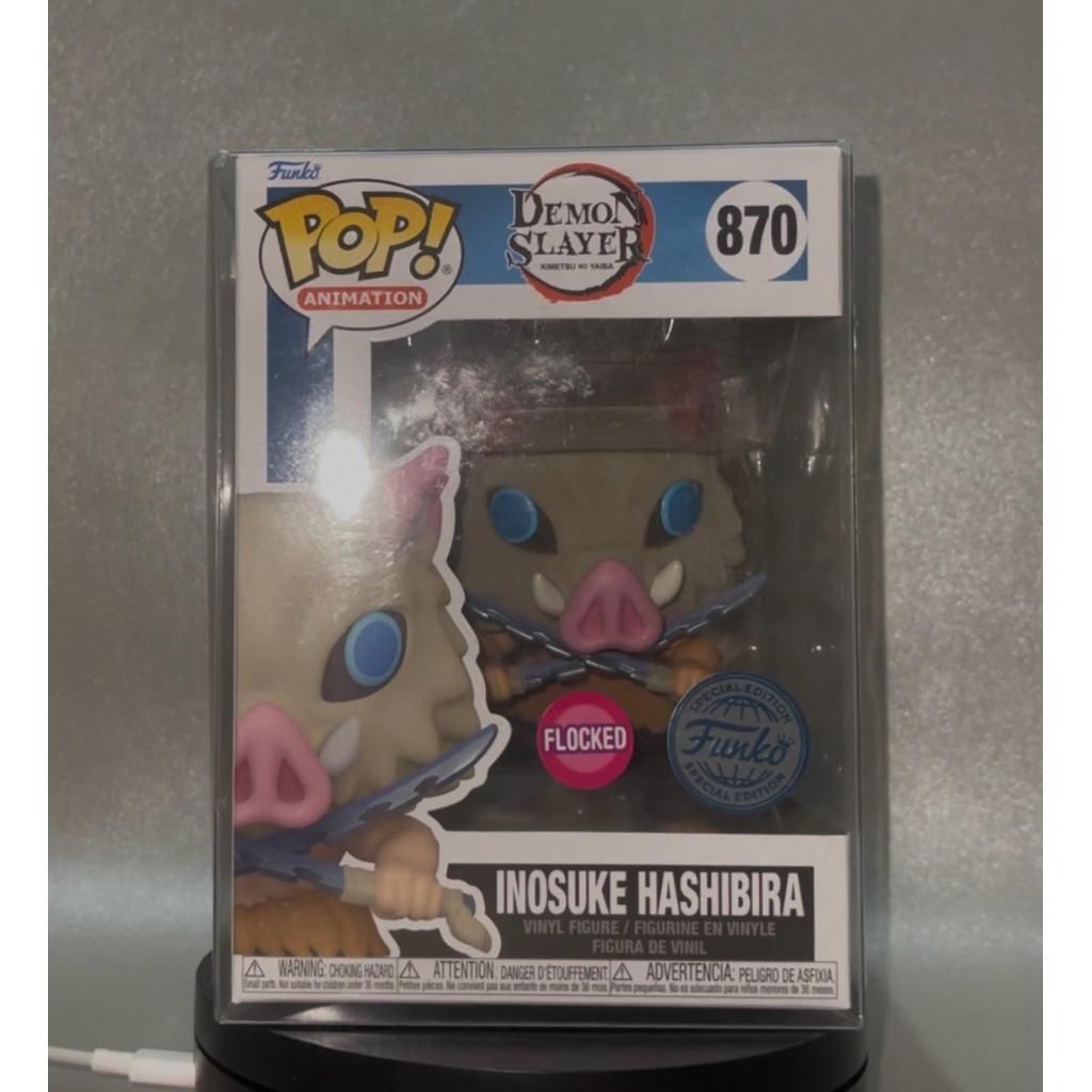 Funko POP Animation - Demon Slayer - Inosuke Hashibira (Flocked) #870