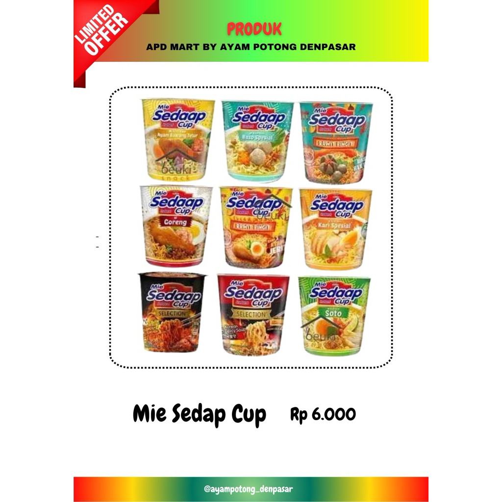 PROMO POP MIE SEDAP CUP MIX