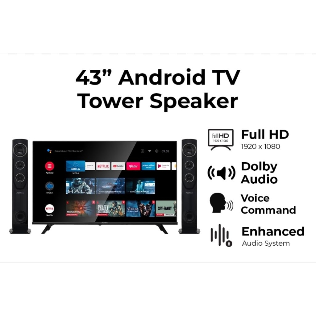 GOOGLE TV POLYTRON 43TG5055(43") LED POLYTRON 43TG5055