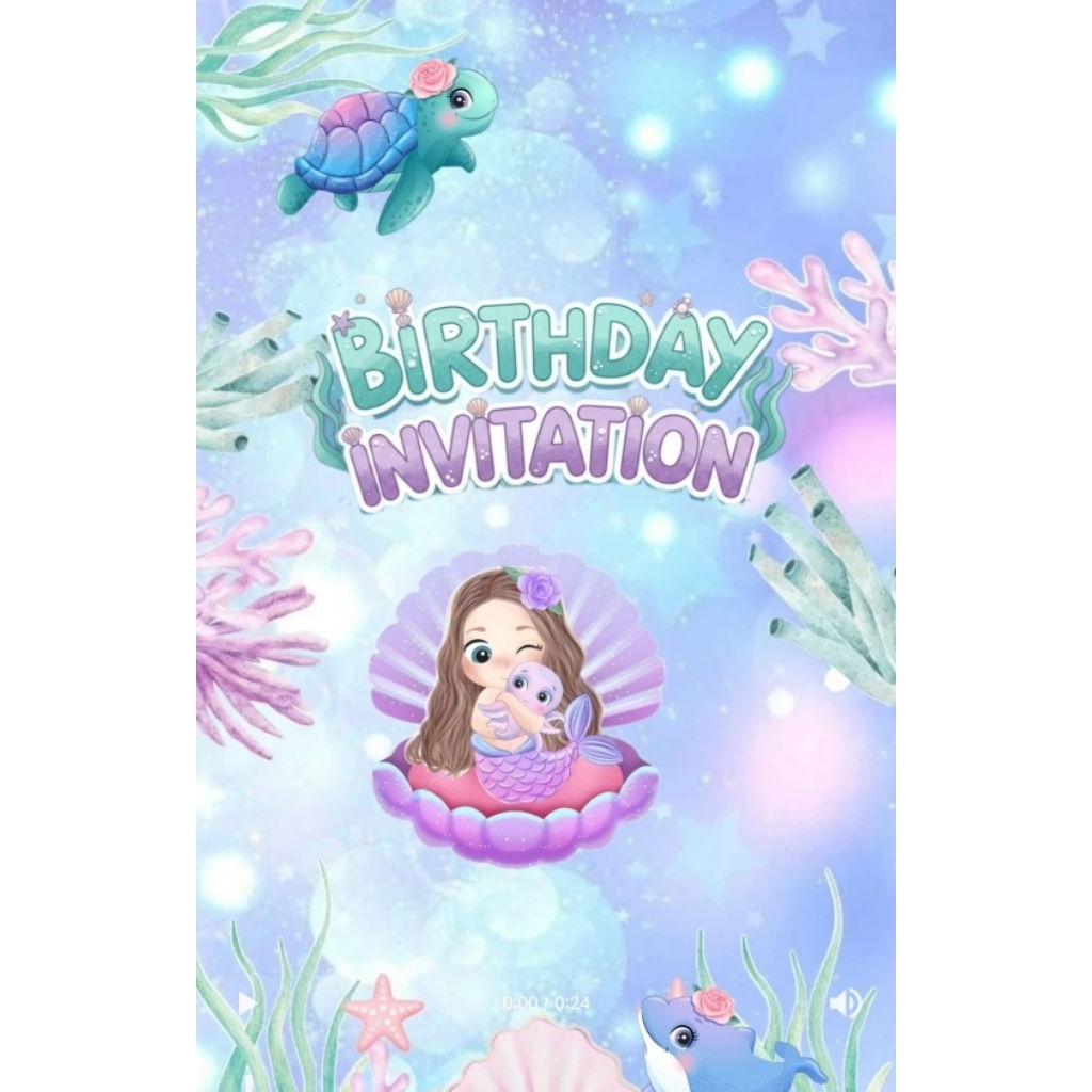 Undangan Ulang Tahun Video Undangan ulang tahun digital vidio undangan ultah anak digital Video merm