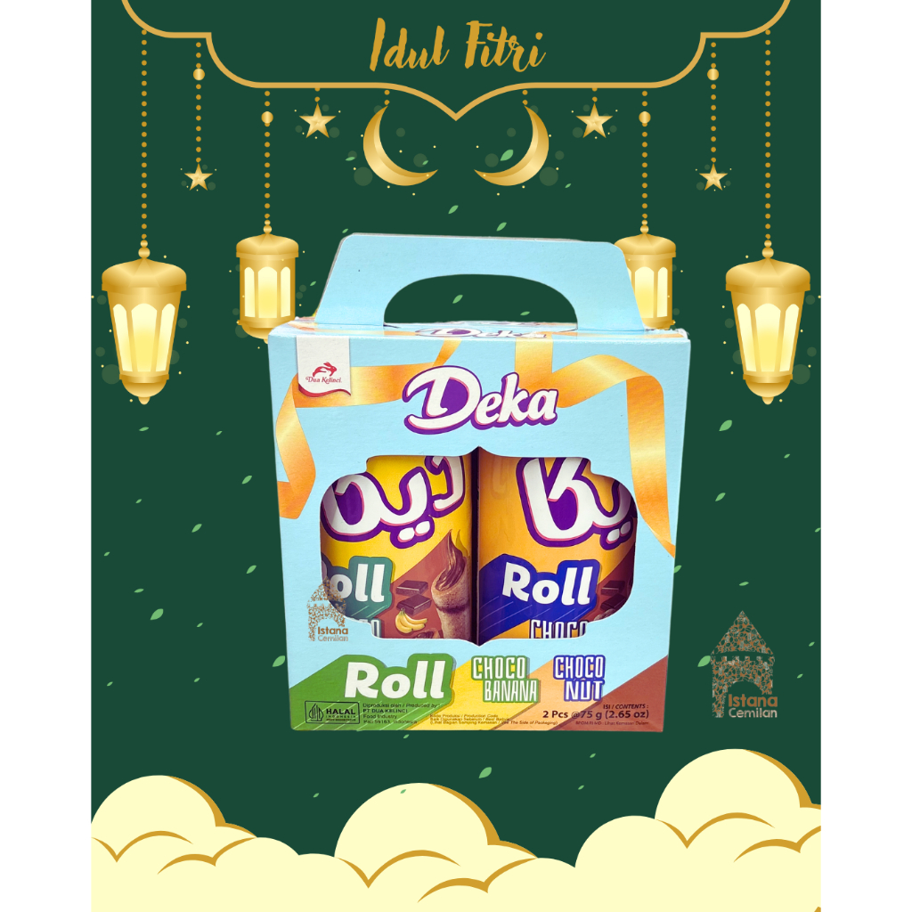 Deka Dua Kelinci Wafer Roll Kaleng isi 2 .Kue Parsel / Gift Pack Lebaran