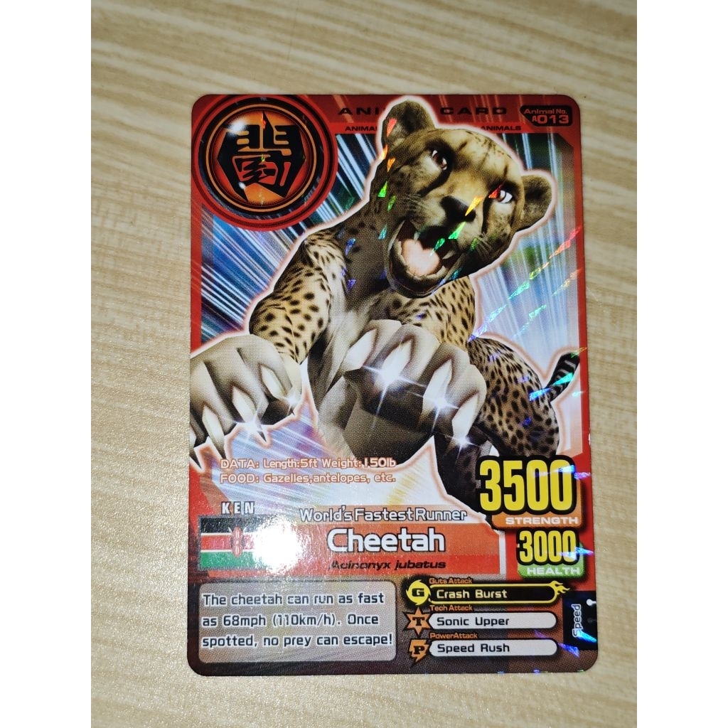 Kartu Animal Kaiser Plus Version 2 Animal Card Cheetah