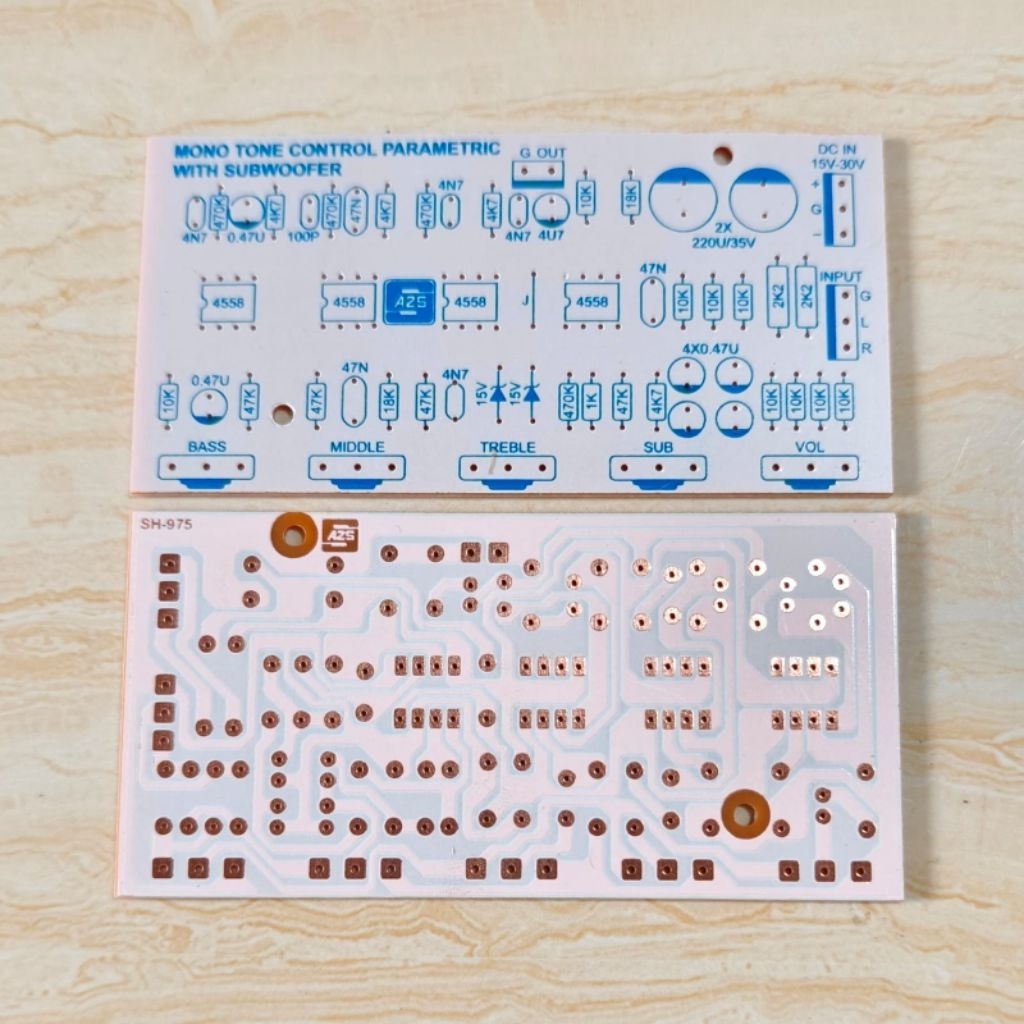 PCB Tone Control Parametrik Mono With Subwoofer Amplifier