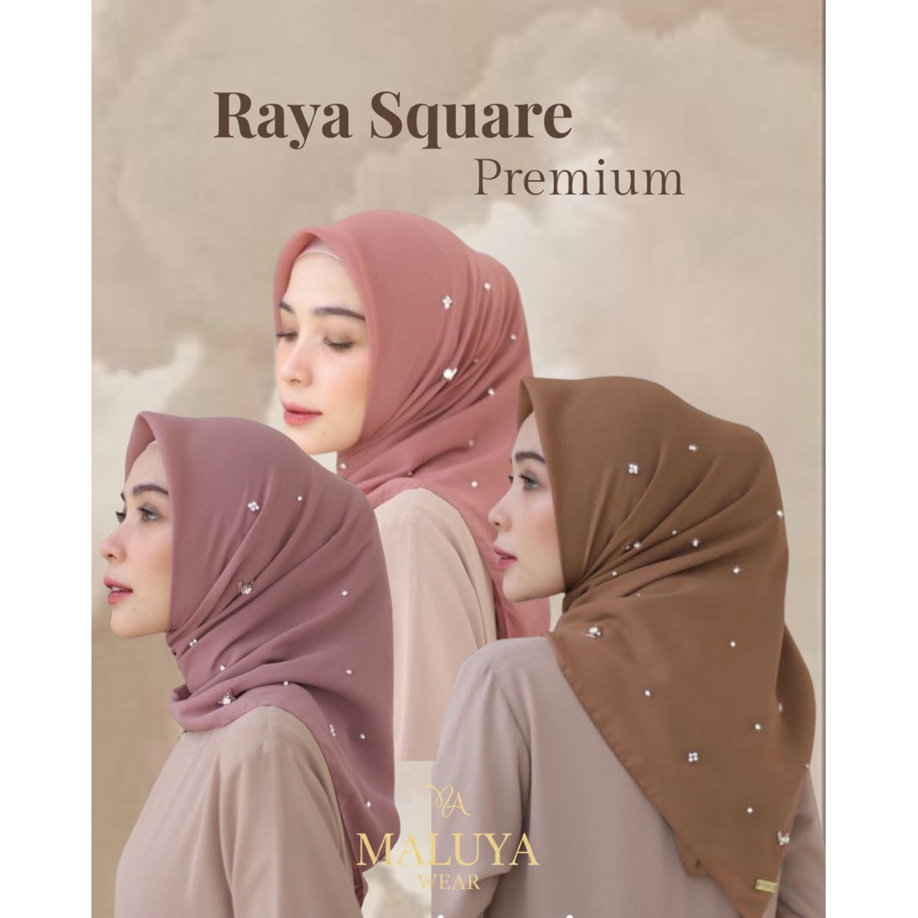 Maluya - Raya Square Hijab Payet Swarovski Voal Premium