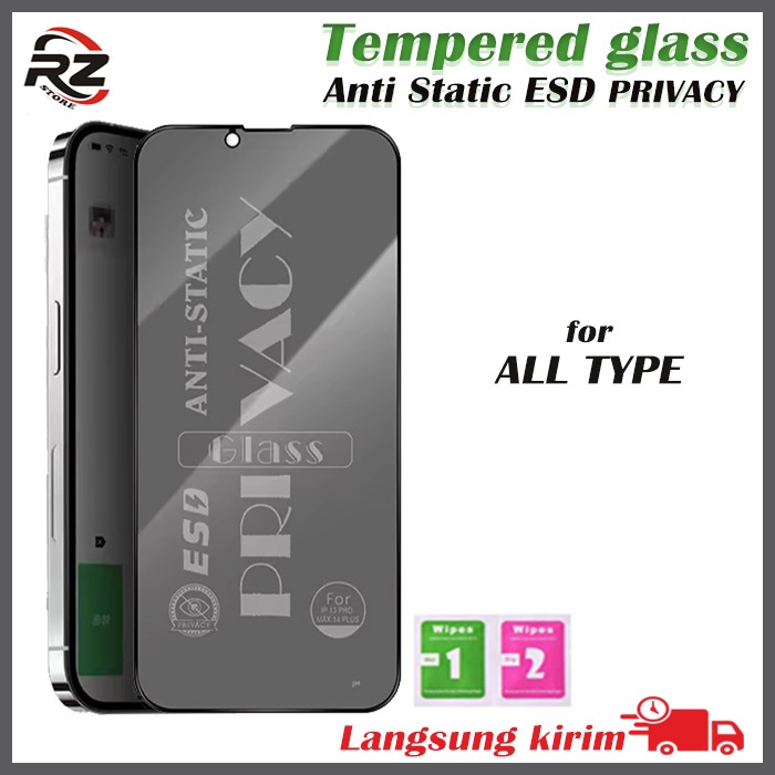 TG PRIVACY full KACA ANTI SPY anti static ALL TIPE TEMPERED GLASS