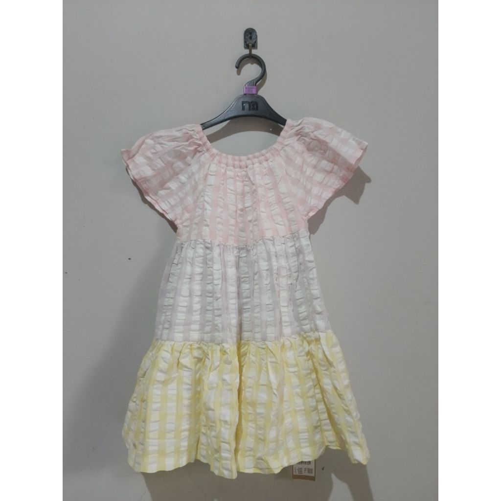 Mothercare Gingham Tiered Dress / Mothercare Floral Farm / Mothercare Dress Pastel