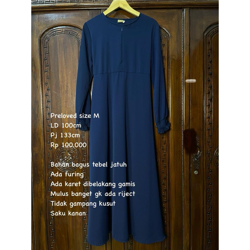 Gamis Zaleta Navy Size M