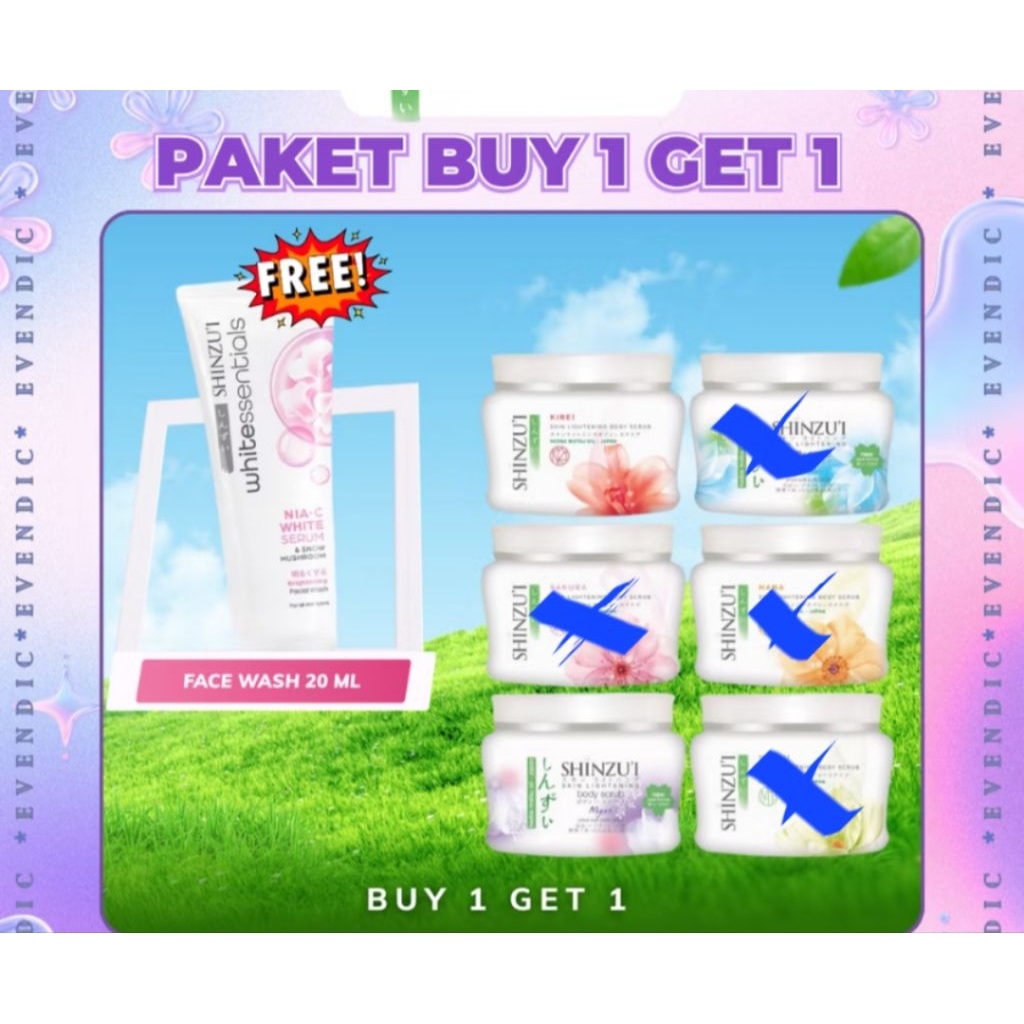 Lulur SHINZUI 200 gram free sabun cuci muka 20 ml